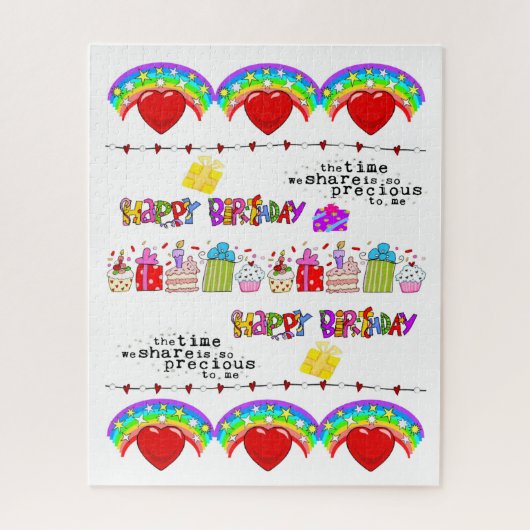 パズルハッピーバレンタインデーハッピーバースデー ジグソーパズル (縦)