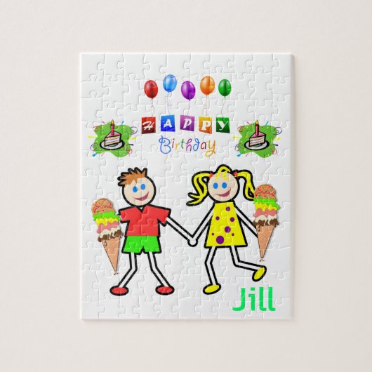 パズルハッピーバースデーアイスクリーム ジグソーパズル (縦)
