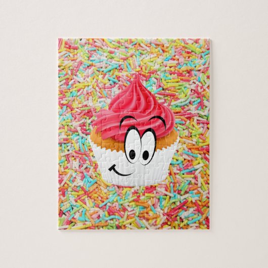 パズルハッピーバースデーカップケーキスプリンクル ジグソーパズル (縦)