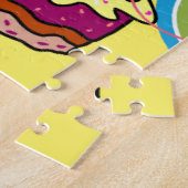 パズルハッピーバースデーカップケーキハート ジグソーパズル (側面)