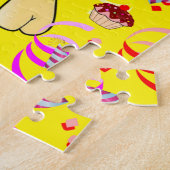 パズルハッピーバースデーキラフェイエロー ジグソーパズル (側面)