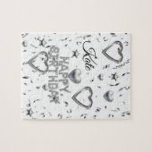 パズルハッピーバースデーシルバーハート ジグソーパズル (横)