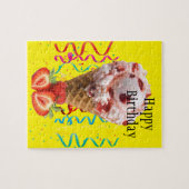 パズルハッピーバースデーストロベリーアイスクリーム ジグソーパズル (横)