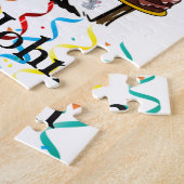 パズルハッピーバースデードッグカップケーキ ジグソーパズル (側面)