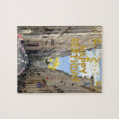 パズルハッピーバースデーパリフランスウーマンフローラ ジグソーパズル (横)