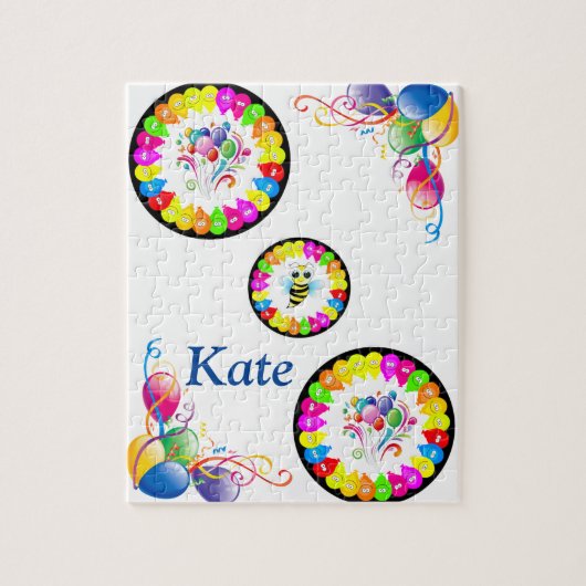 パズルハッピーバースデーフローラバルーン ジグソーパズル (縦)