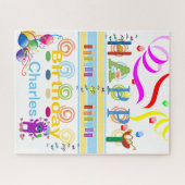 パズルハッピーバースデー眼鏡風船 ジグソーパズル (横)