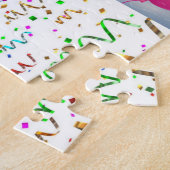 パズルハッピーバースデー紙吹雪 ジグソーパズル (側面)