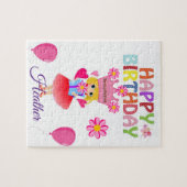 パズルハッピーバースデー美しいフローラ ジグソーパズル (横)
