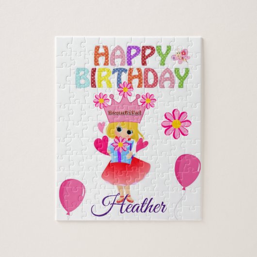 パズルハッピーバースデー美しいフローラ ジグソーパズル (縦)
