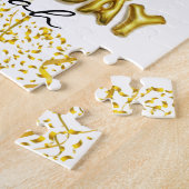 パズルハッピーバースデー金ゴールドバルーン紙吹雪 ジグソーパズル (側面)