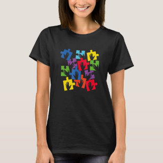 パズルハンド 優しくして 自閉症啓発 自閉症 オーティー Tシャツ