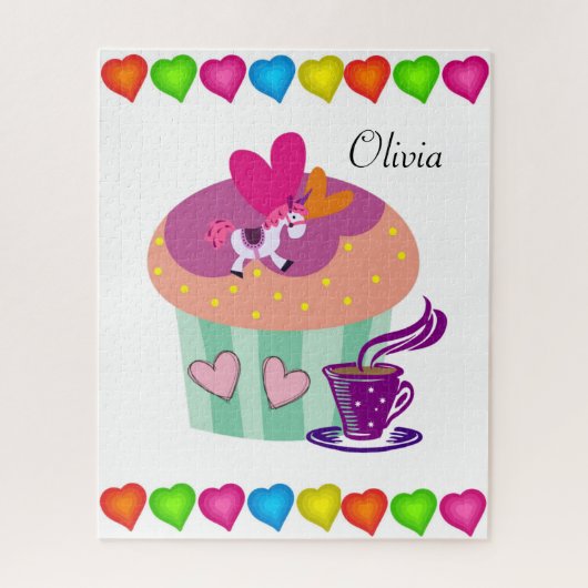 パズルハートカップケーキ ジグソーパズル (縦)