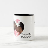 パズルハートデザインマグカップ ツートーンマグカップ (中央)