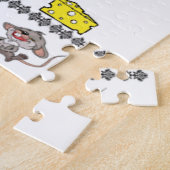 パズルハートマウスチーズイ熱狂するキャットレディ ジグソーパズル (側面)