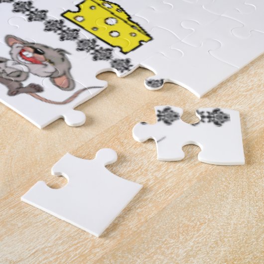 パズルハートマウスチーズイ熱狂するキャットレディ ジグソーパズル (側面)