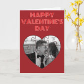 パズルハート カスタム写真 バレンタインカード カード (黄色い花)