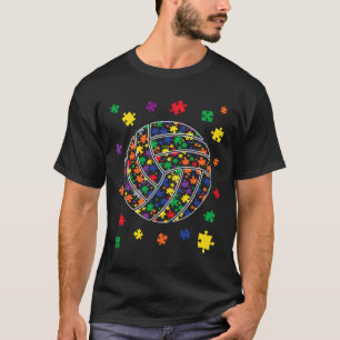 パズルバレーボール自閉症スポーツ自閉症啓発Ki Tシャツ