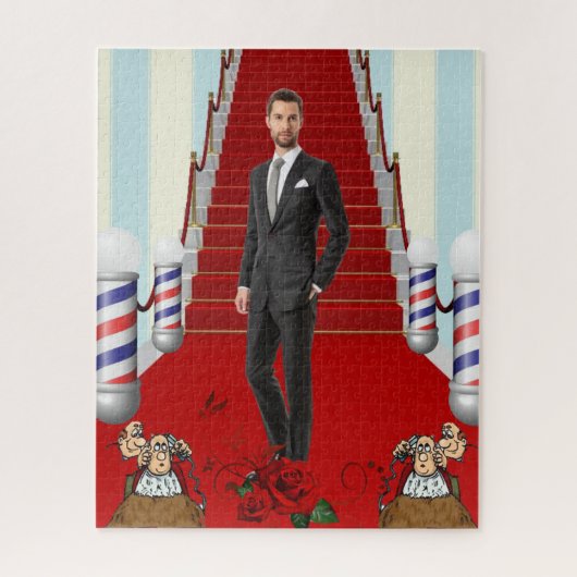 パズルバーバーショップ理容師 ジグソーパズル (縦)