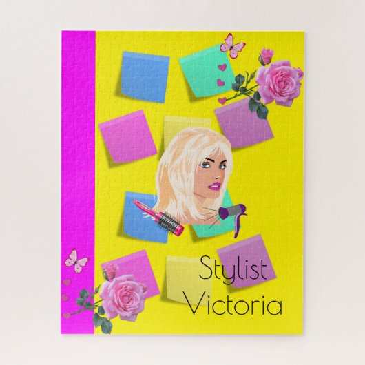 パズルパステルカラーズスタイリスト美しいサロン ジグソーパズル (縦)