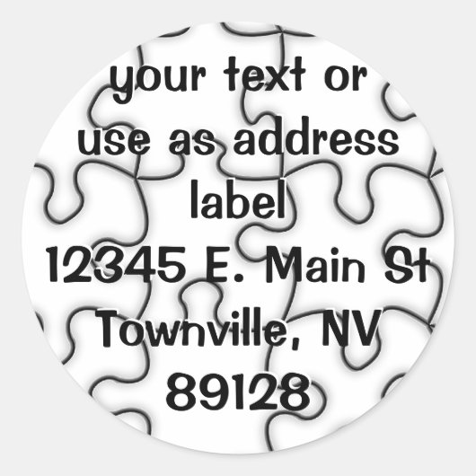 パズルパターン(イメージの追加) ラウンドシール (正面)