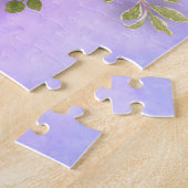 パズルパーソナライズされたユニコーンバラピンクガーリー色 ジグソーパズル (側面)