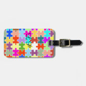 パズルパーソナライズされた ラゲッジタグ (正面横)