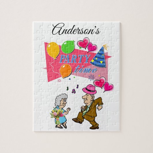 パズルパーティータイムオールドカップル踊り ジグソーパズル (縦)