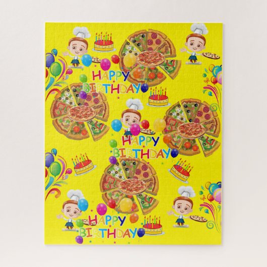 パズルピザハッピーバースデー ジグソーパズル (縦)
