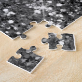 パズルピンクグレーグリッター ジグソーパズル (側面)