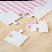 パズルピンクハートバレンタインデー ジグソーパズル (側面)