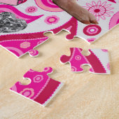 パズルピンクピグペイズリーシルバーハート ジグソーパズル (側面)