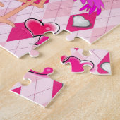 パズルピンクフラミンゴフェアリーレインボーサン ジグソーパズル (側面)