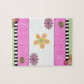 パズルピンクフローラ花 ジグソーパズル (横)