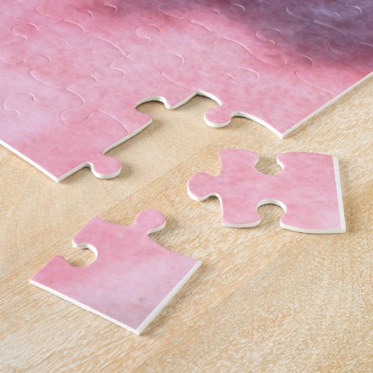 パズルピンクマーブルフローラフラワーズグストライプレイ ジグソーパズル (側面)