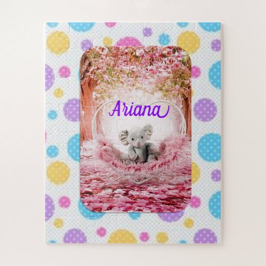 パズルピンク象 ジグソーパズル (縦)