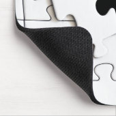 パズルピースお洒落おもしろい白黒 マウスパッド (コーナー)