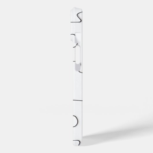 パズルピースお洒落おもしろい白黒 Case-Mate iPhoneケース (裏面 / 左)