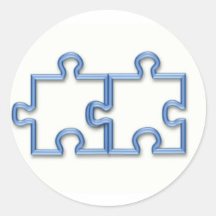 パズルピースのシール ラウンドシール