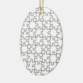 パズルピーステンプレート（背景色を追加） セラミックオーナメント (左)