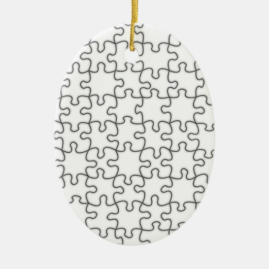 パズルピーステンプレート（背景色を追加） セラミックオーナメント (正面)