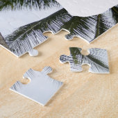 パズルピースパズル:ヤシの木、独自の写真を追加 ジグソーパズル (側面)