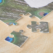 パズルピースパズル：孔雀の羽、写真を追加 ジグソーパズル (側面)