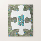 パズルピースパズル：孔雀の羽、写真を追加 ジグソーパズル (縦)