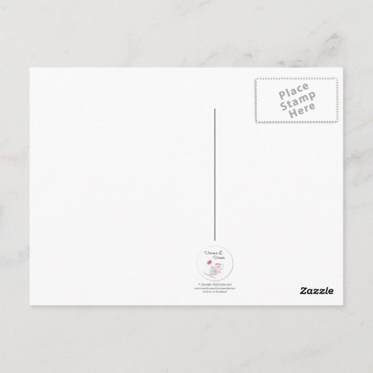 パズルピースパーフェクトフィットバレンタインポストカード ポストカード (裏面)