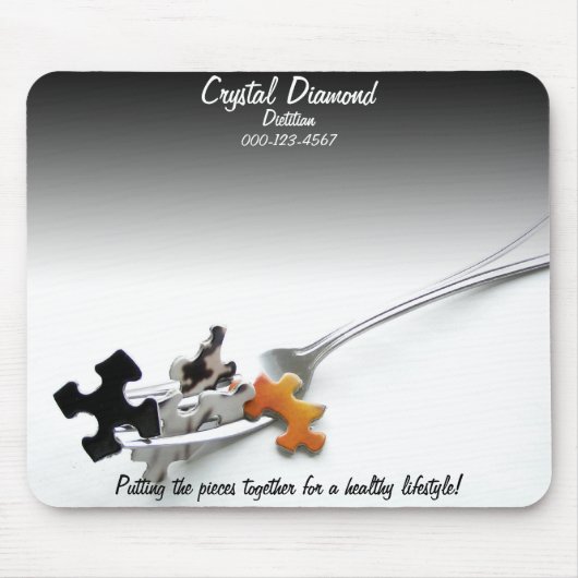 パズルピースフォークヒースコンセプトテンプレート マウスパッド (正面)