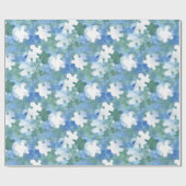 パズルピース包装紙（青と緑） ラッピングペーパー (フラット)