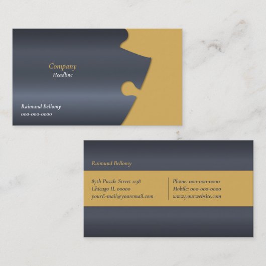 パズルピース名刺 名刺 (正面/裏面)