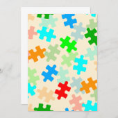 パズルピース招待状 招待状 (正面/裏面)