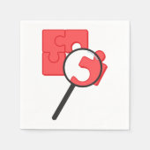 パズルピース紙ナプキンス スタンダードカクテルナプキン (正面)